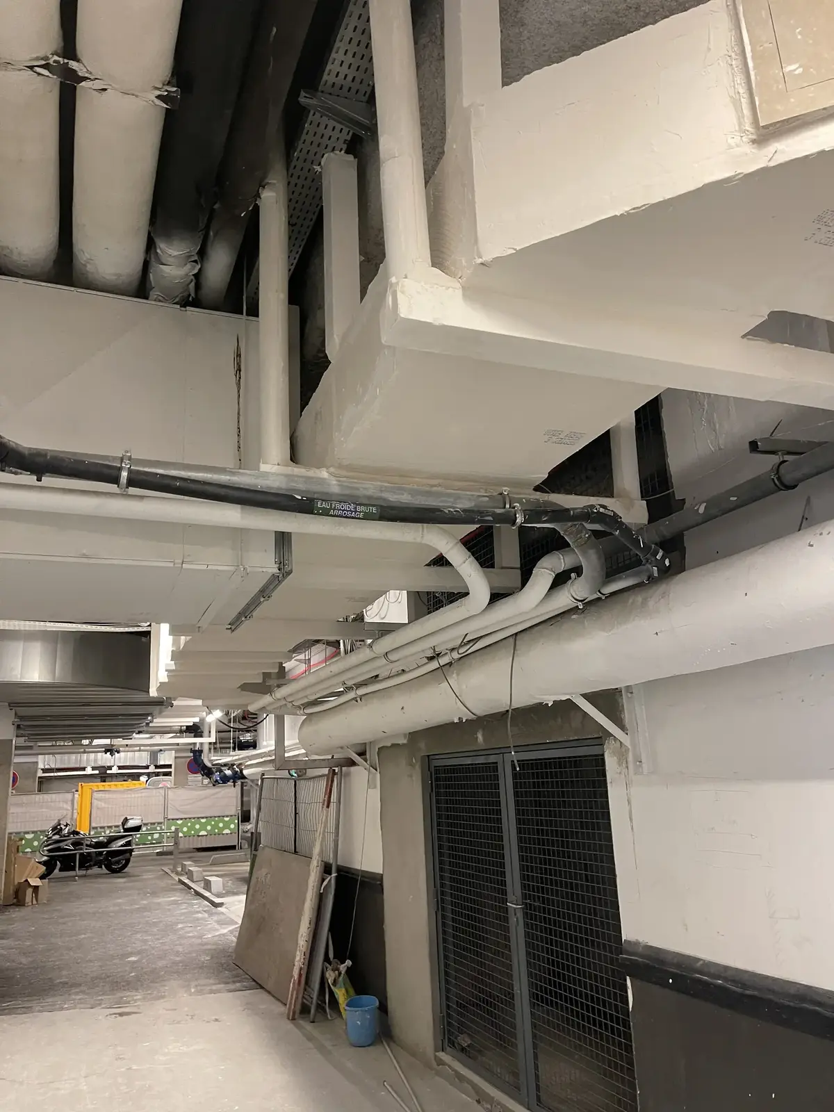 Gaine staff de désenfumage et ventilation coupe-feu chantier Eole