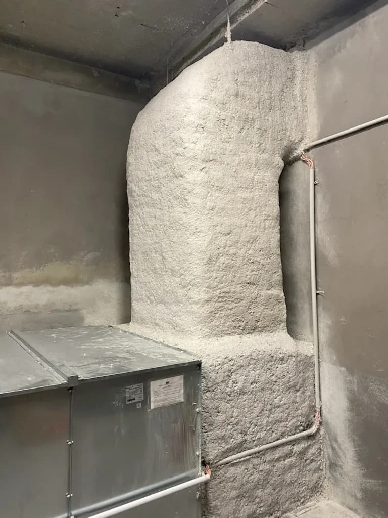 Flocage de gaine de désenfumage Auditorium de Clamart